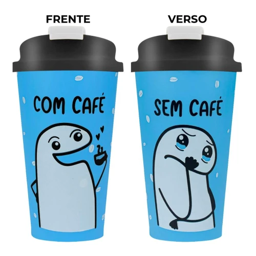 Copo térmico 500ml plástico café sortido Lumni Presentes