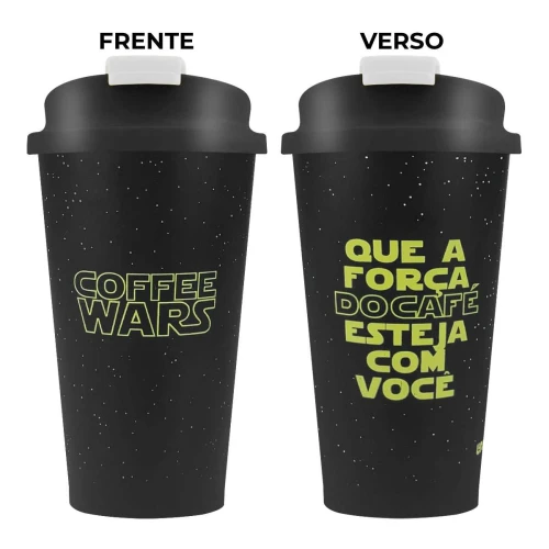 Copo térmico 500ml plástico café sortido Lumni Presentes