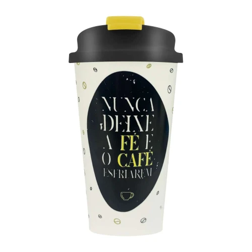 Copo térmico 500ml plástico café sortido Lumni Presentes