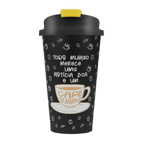 Copo térmico 500ml plástico café sortido Lumni Presentes