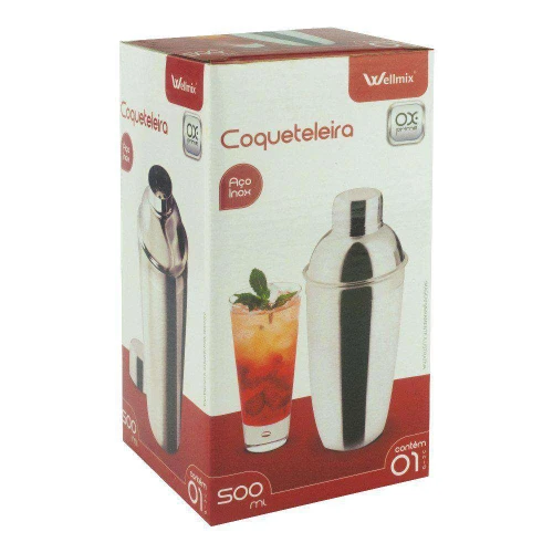 Coqueteleira de inox 500ml Wellmix