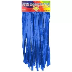 Cordão de fita metaloide azul escuro 10mt Real Seda