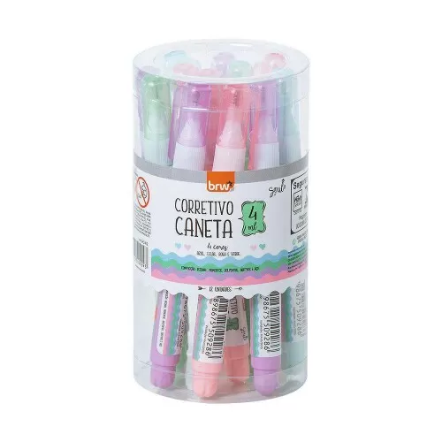 Corretivo em caneta 4ml mini sortidos Brw CRO412