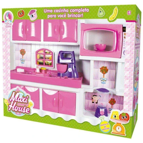 Cozinha Max House com pia e eletrodomésticos 65cm Lua de Cristal