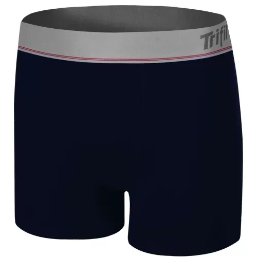 Cueca boxer algodão azul marinho média Trifil