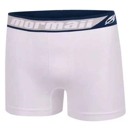 Cueca boxer microfibra média branca Mormaii