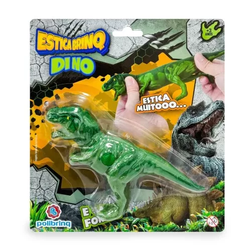 Dinossauro de borracha estica Polibrinq