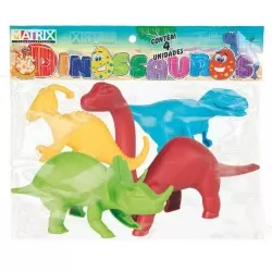 Dinossauro plástico com 04 peças blister Matrix