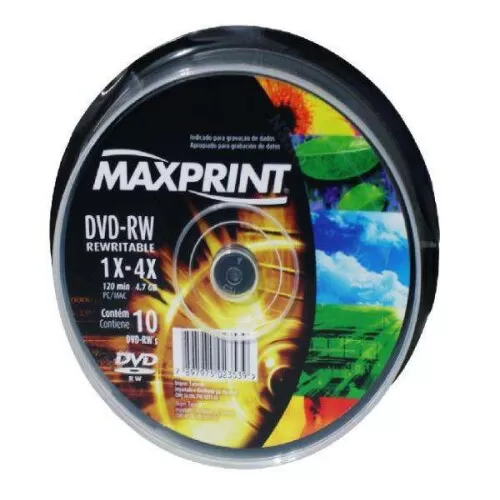 DVD-RW com 10 unidades Maxprint