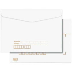 Envelope branco 114x162mm pequeno com cep 63g com 100 unidades Scrity