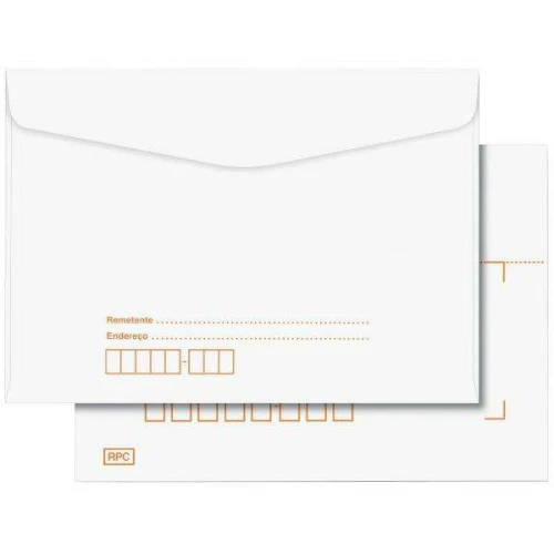 Envelope branco 114x162mm pequeno com cep 63g com 100 unidades Scrity