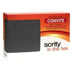 Envelope colorido 160x235mm preto los angeles com 100 unidades Scrity