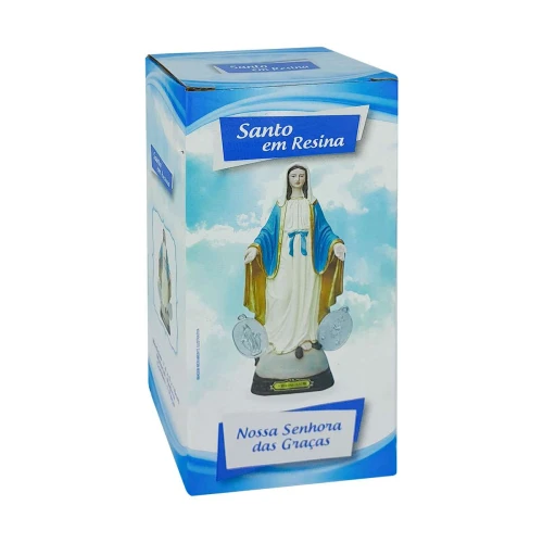 Enfeite de resina Santa Nossa Senhora Das Graças 16cm Imporiente