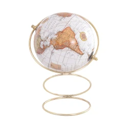 Enfeite globo terrestre hubble base de metal 17x22x15cm Mai Home