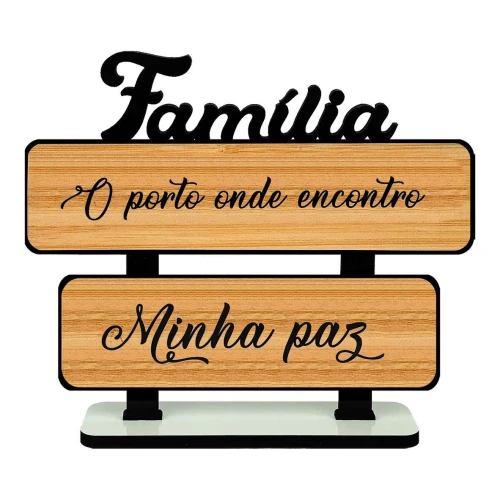 Enfeite placa de madeira frases 17x22cm Toquinho Jr