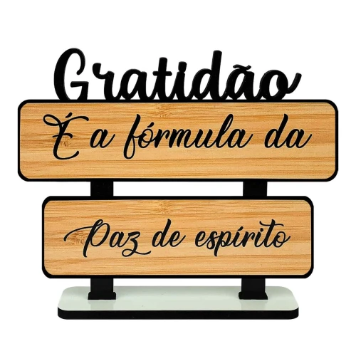 Enfeite placa de madeira frases 17x22cm Toquinho Jr