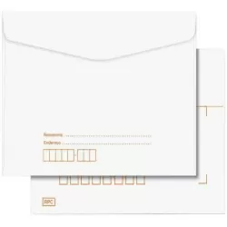 Envelope branco pequeno com cep 114x162mm blister com 10 unidades Scrity