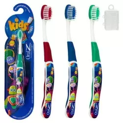 Escova dental infantil macia kids com capa robôs oral Z Zein