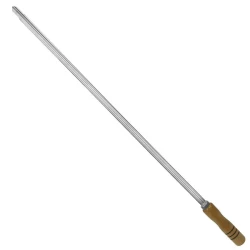 Espeto para churrasco simples cromado 85cm Madefer