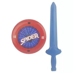 Espada plástica com escudo Spider 43cm Mini Toys