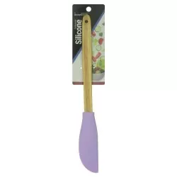 Espatula de silicone fina cabo de madeira 33cm Interponte