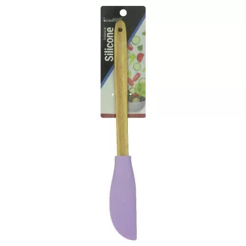 Espatula de silicone fina cabo de madeira 33cm Interponte