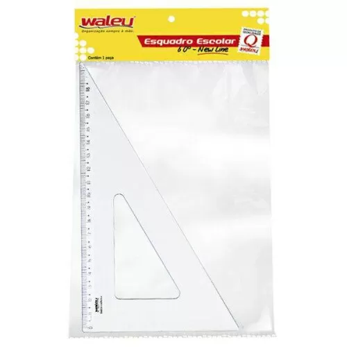 Esquadro 60° acrilico blister Waleu