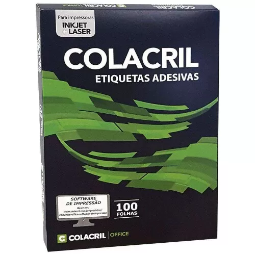 Etiqueta para inkjet 31x17mm 100 folhas com 96 etiquetas Colacril