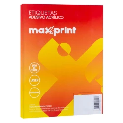 Etiqueta para ink-jet 25,4x66,7mm 100 folhas com 30 etiquetas Maxprint