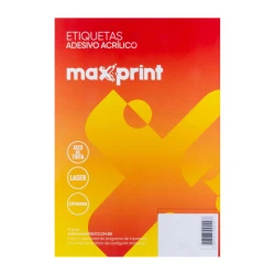 Etiqueta para inkjet 210x297mm 25 folhas com 01 etiqueta Maxprint