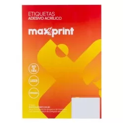 Etiqueta para inkjet 25,4x101,6mm 25 folhas com 20 etiquetas Maxprint