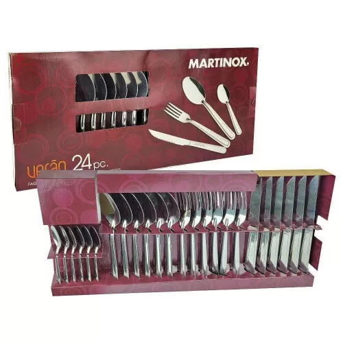 Faqueiro com 24 inox martinox verão na caixa Martinazzo