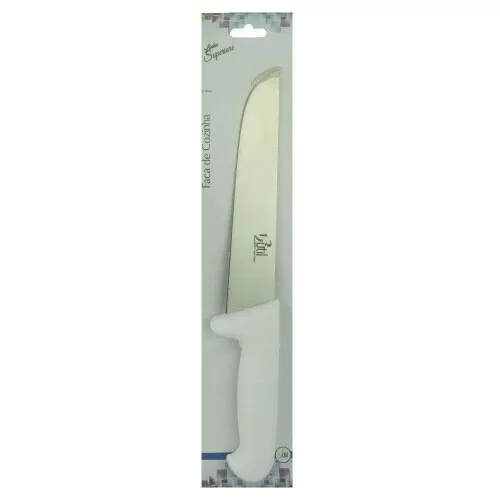 Faca de cozinha inox 34cm cabo plástico 123Util