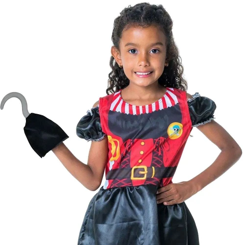 Fantasia pirata menina com gancho Master Toys