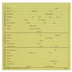 Ficha cadastral n°3 com 100 unidades