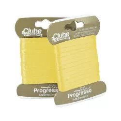 Fita de cetim duplo 10mt x 04mm amarelo canário Progresso T900