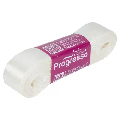 Fita de cetim simples 10mt x 22mm champagne 311 Progresso CF005