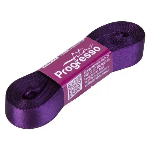 Fita de cetim simples 10mt x 22mm violeta 675 Progresso CF005