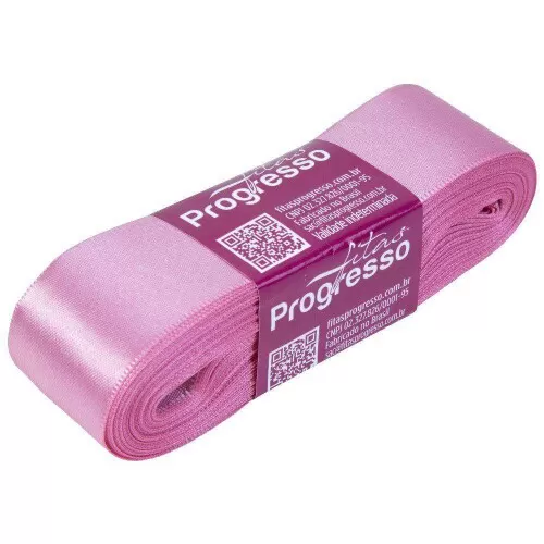 Fita de cetim simples 10mt x 30mm rosa escuro 240 Progresso CF007