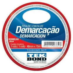 Fita de demarcação vermelha 48mmX15mt Tek Bond