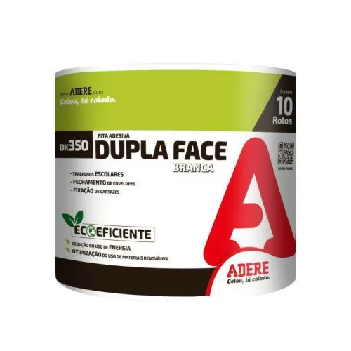 Fita dupla face 12mmX30mt branca Adere