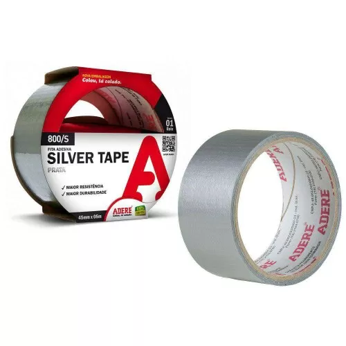 Fita silver tape 45x5mt blister Adere