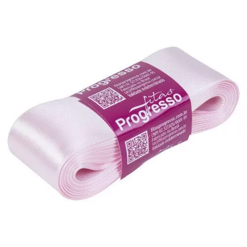 Fita de cetim simples 10 metros x 38mm CF009 rosa claro 206 Progresso