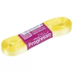 Fita de cetim simples 10mt x 10mm amarelo canário 242 Progresso CF002