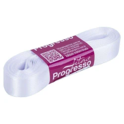 Fita de cetim simples 10mt x 10mm branco 201 Progresso CF002