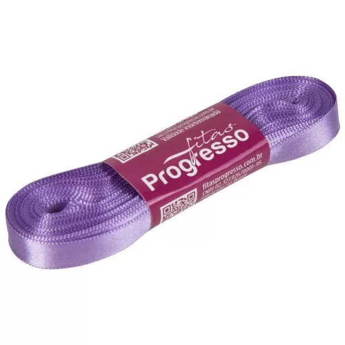 Fita de cetim simples 10mt x 10mm lilás lavanda 356 Progresso CF002