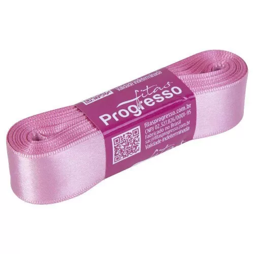 Fita de cetim simples 10mt x 15mm rosa escuro 240 Progresso CF003