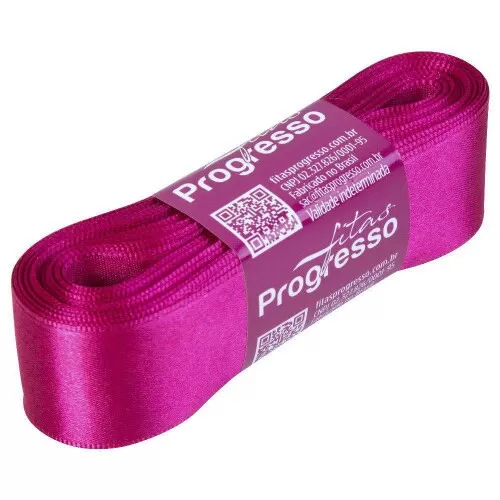 Fita de cetim simples 10mt x 22mm pink 303 Progresso CF005