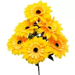 Flor buquê de girassol com 07 galhos 48cm 4980