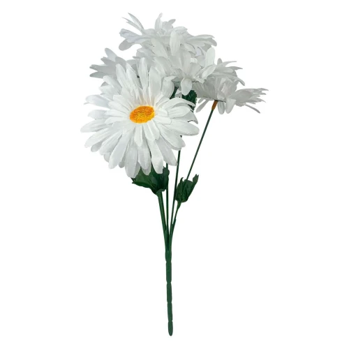 Flor buquê margarida com 05 galhos 28cm 432 Ciaflor